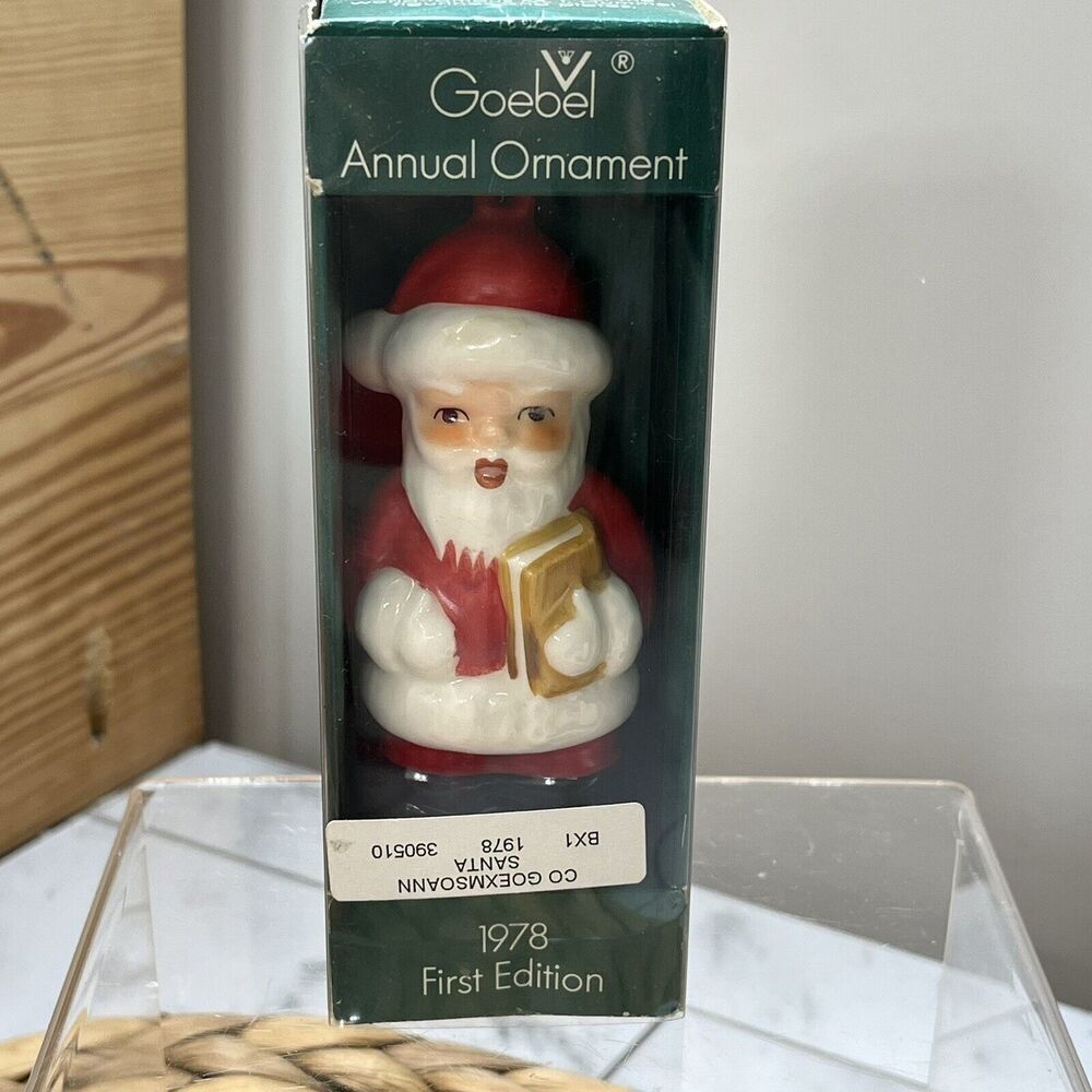 Vintage 1978 Goebel Annual Christmas Ornament - First Edition Santa Claus - MIB
